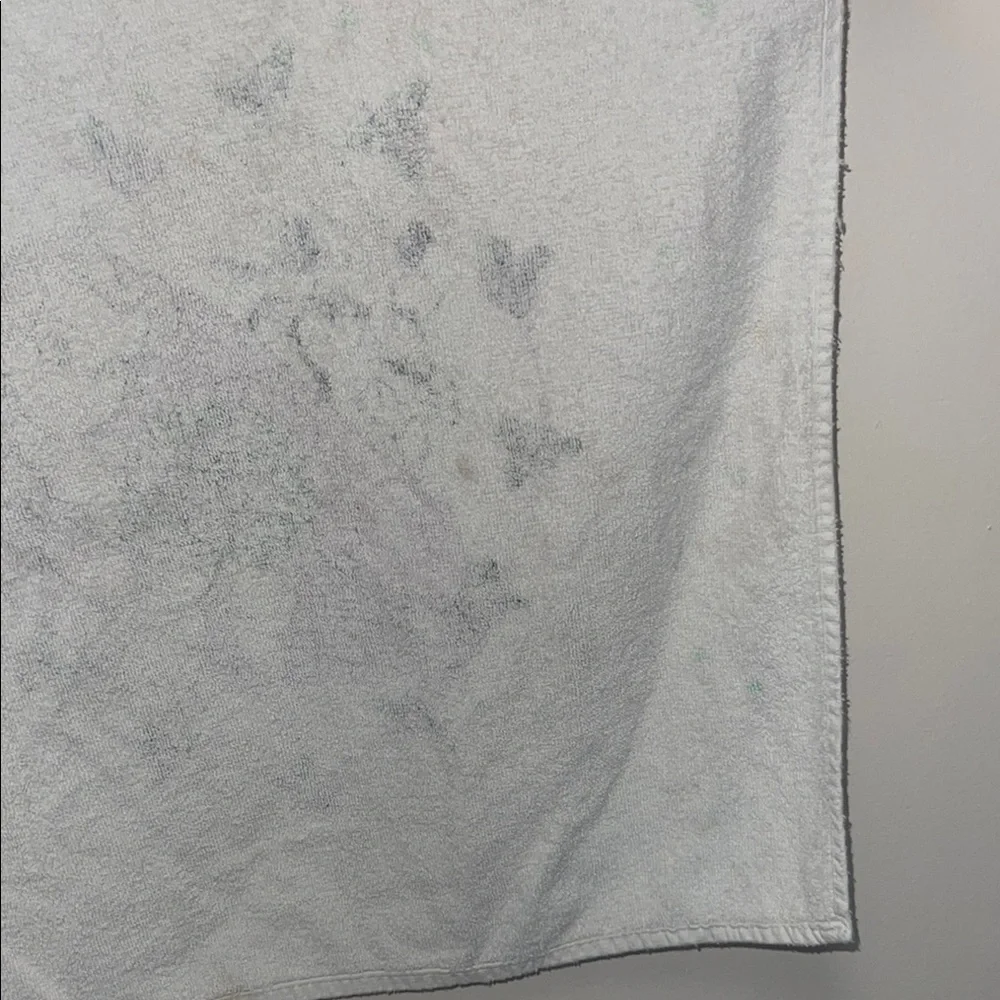 Vintage Disney beauty and the beast Towel with Purple and Green Accents